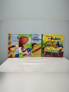 Lot of 4 Manners Books Kids Homeschool Learning Preschool Kindergarten